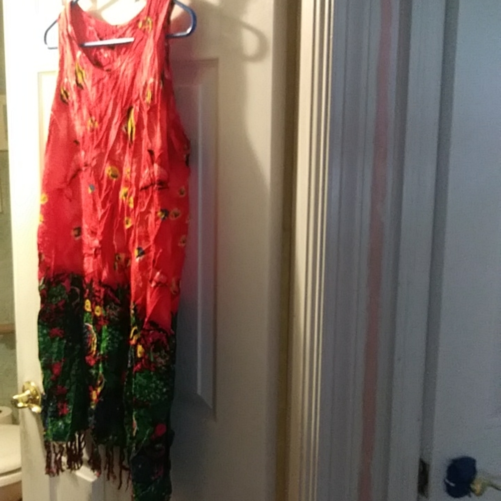 Vintage fish dress with tassles at bottom
